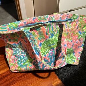 Lilly Pulitzer Colorful Floral Tote Bag